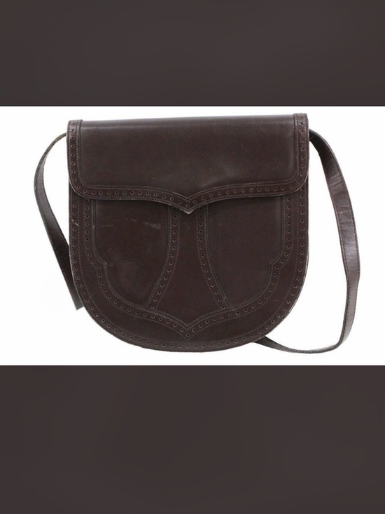 Yves Saint Laurent Handbags - Vintage Yves Saint Laurent (YSL) Brown Leather Crossbody Bag